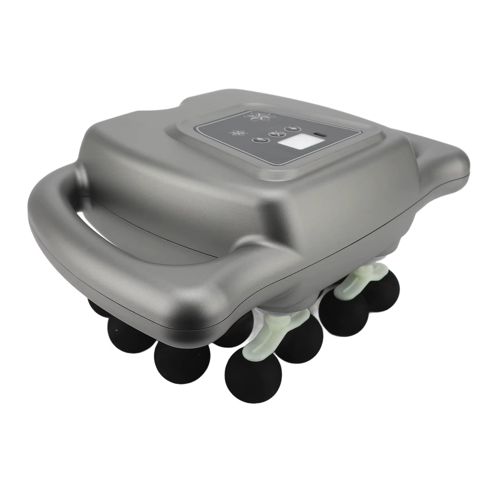 Experience Ultimate Relaxation with the 16 Heads Rechargeable Massager - 99 Adjustable Gears for Back, Shoulder, and Neck Relief in Gray