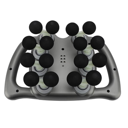 Experience Ultimate Relaxation with the 16 Heads Rechargeable Massager - 99 Adjustable Gears for Back, Shoulder, and Neck Relief in Gray