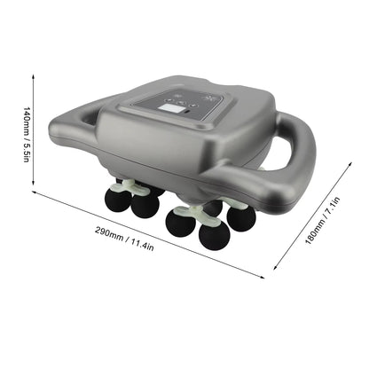 Experience Ultimate Relaxation with the 16 Heads Rechargeable Massager - 99 Adjustable Gears for Back, Shoulder, and Neck Relief in Gray